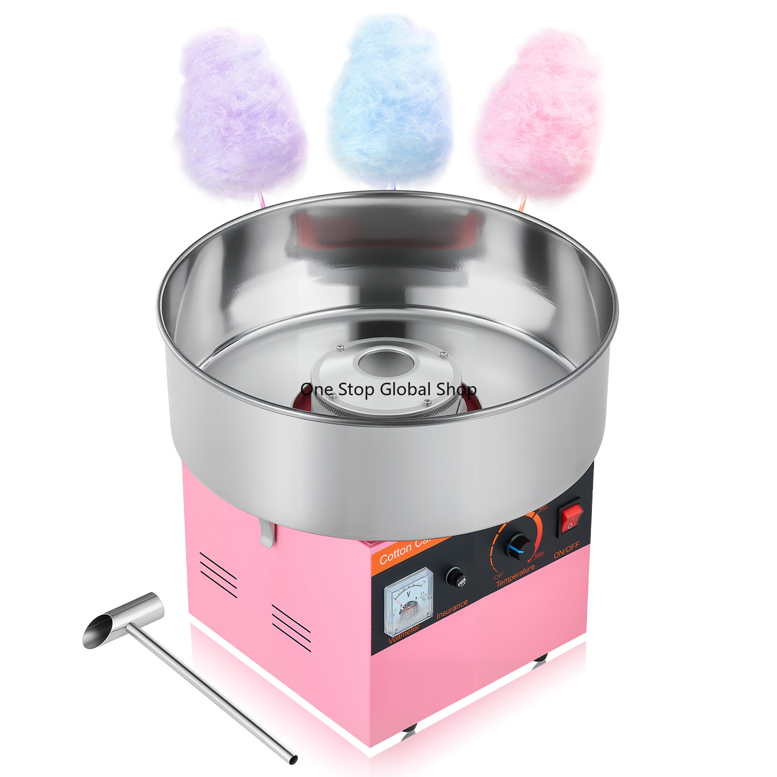 Candy Floss Machine Commercial - Mesin Pembuat Gula Kapas Komersial 1000W,