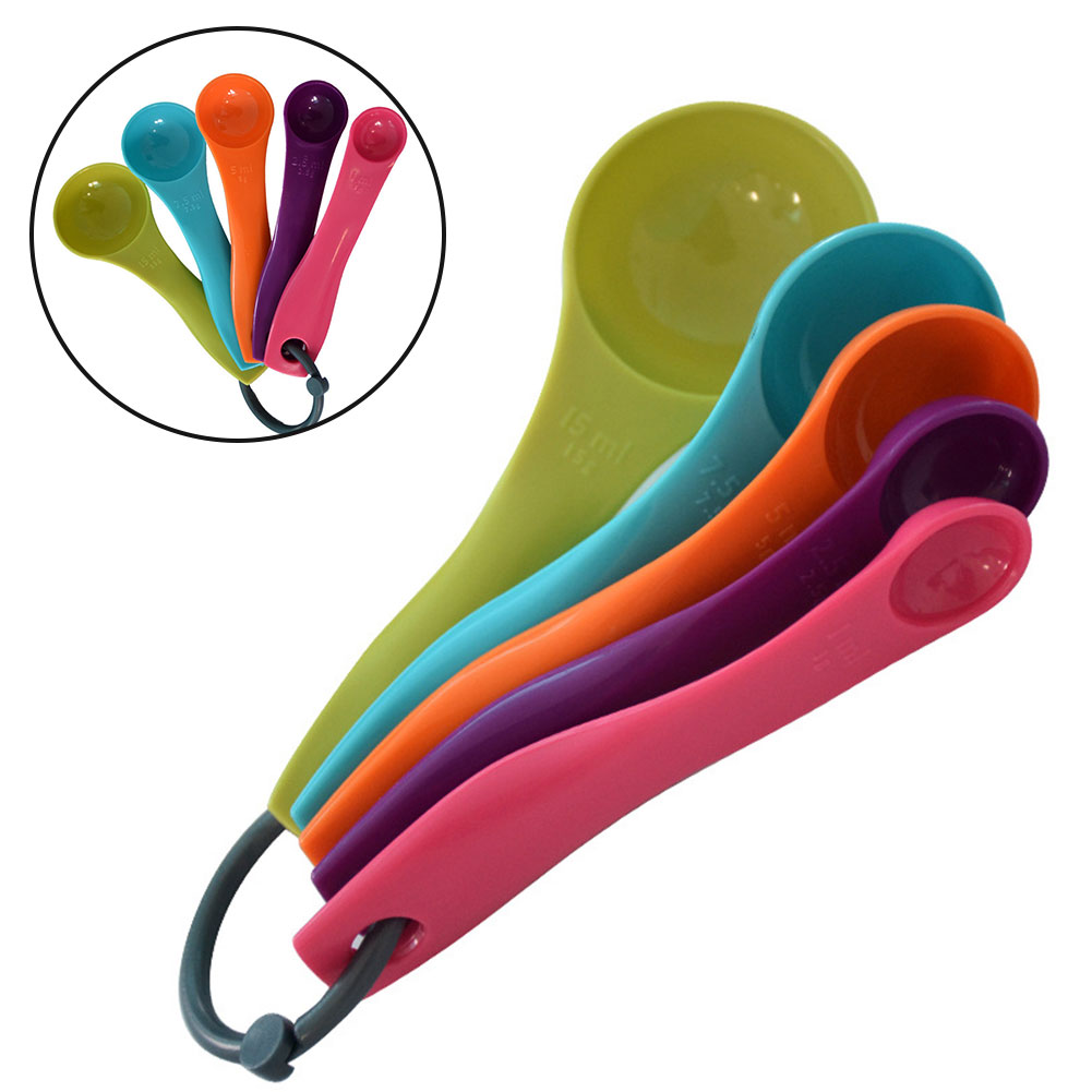 Commercial Kitchen Products - 5-Piece Sendok Minyak Garam Warna-warni Perlengkapan