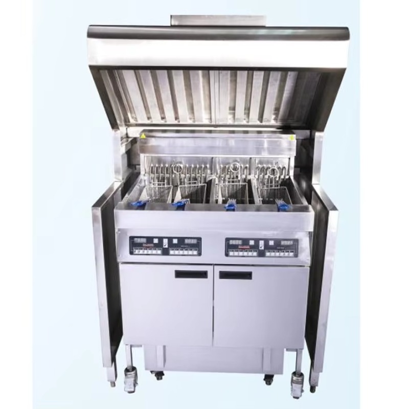 Commercial Kitchen Kitchen - Hood Tipe Lantai Komersial Fabrikasi Stainless
