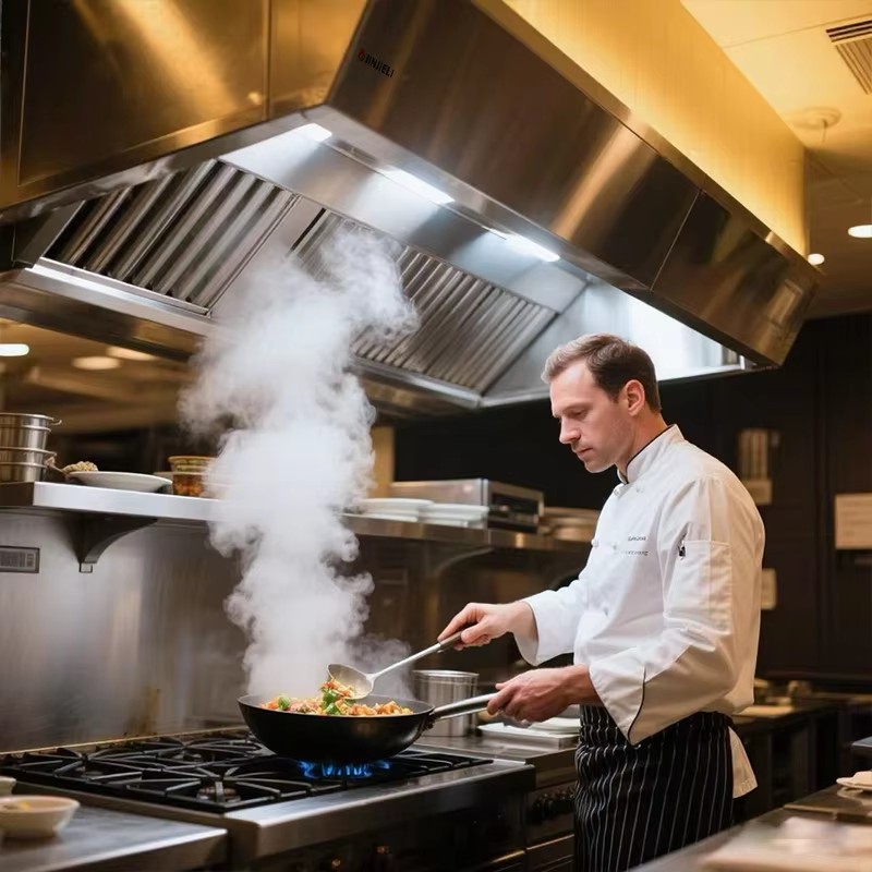 Commercial Kitchen Vent Cleaning - Penghisap Asap Komersial Stainless Steel ISO