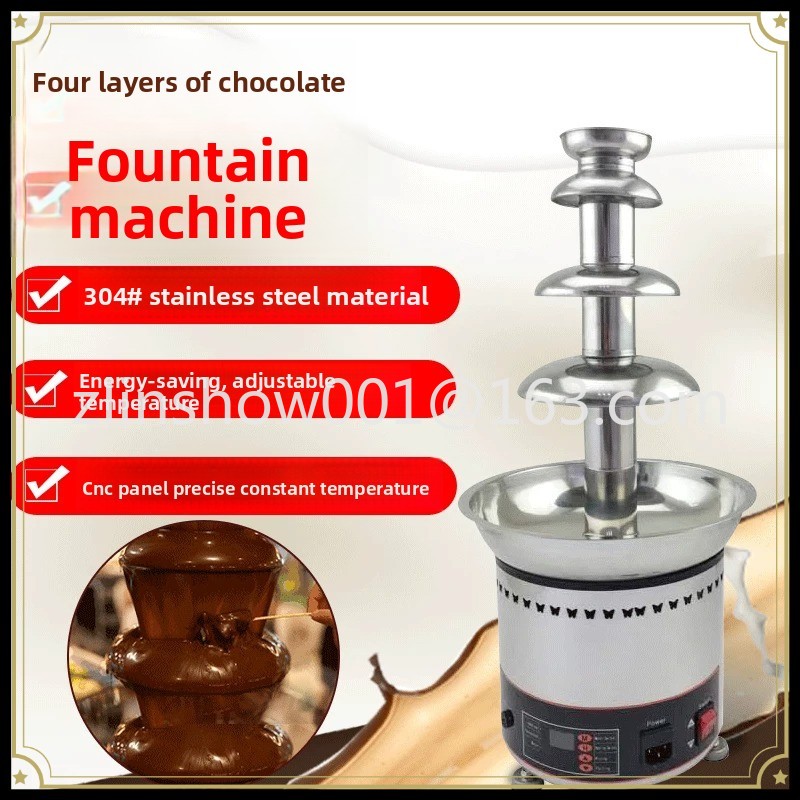 Mesin Air Terjun Cokelat 4 Lap - Chocolate Fountain Commercial ulasan dan harga