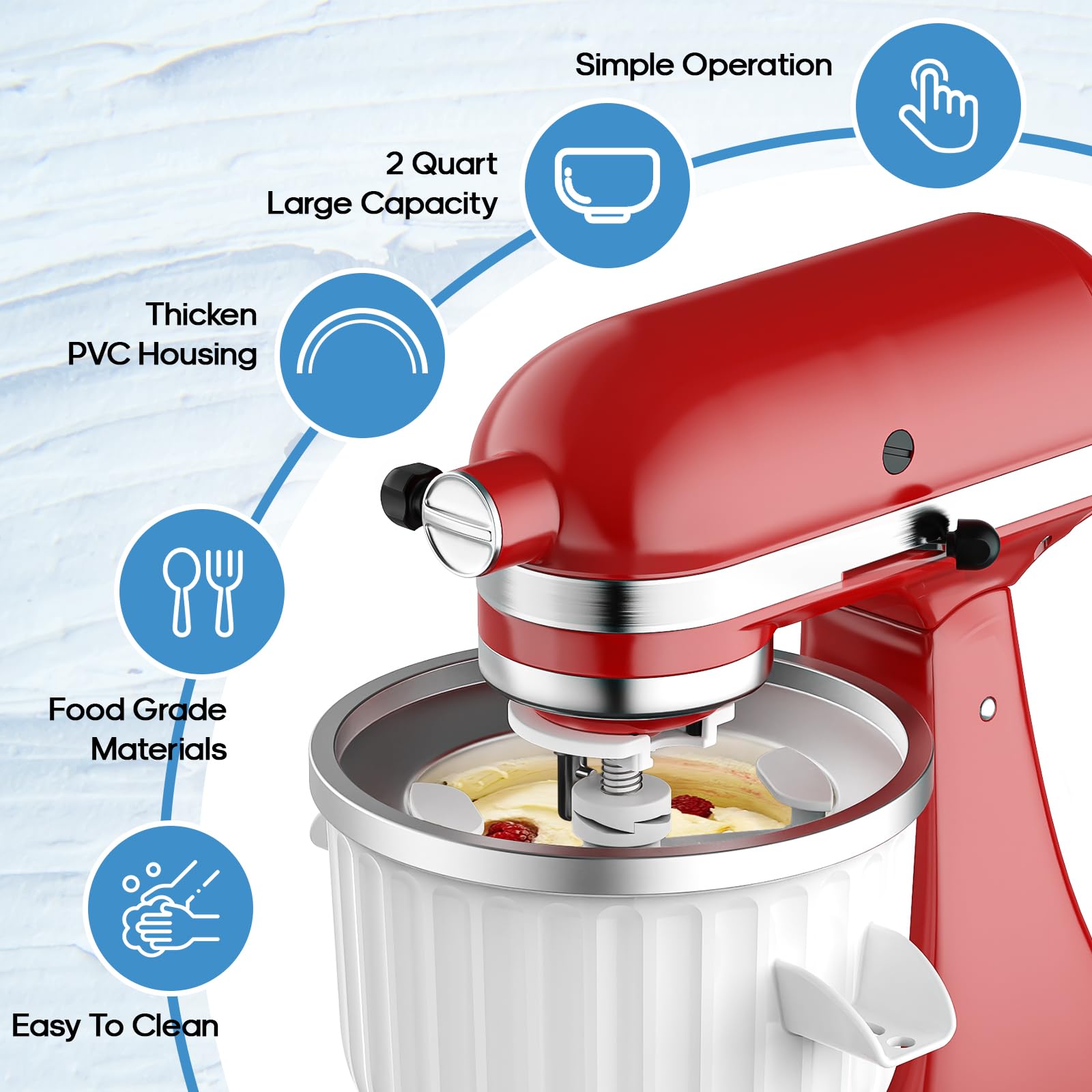 Aksesoris Pembuat Es Krim 2 Qu - Commercial Kitchen Products ulasan dan harga
