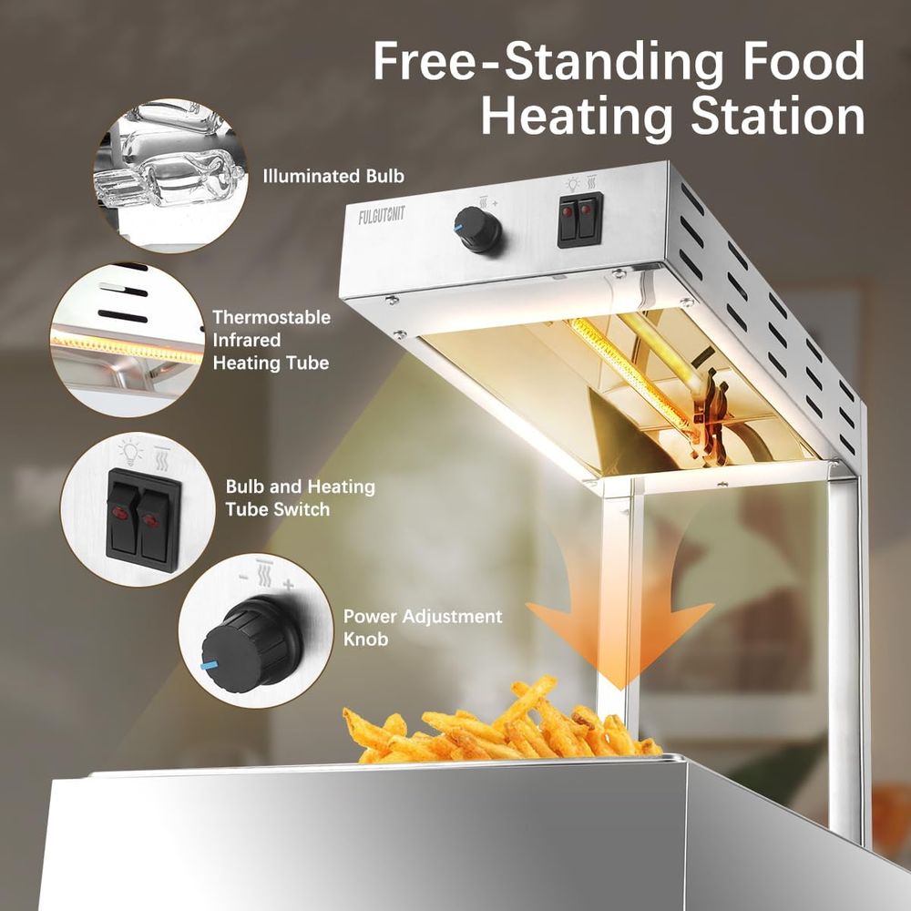 Pemanas Kentang Goreng, Lampu  - Commercial Kitchen Parts & Service ulasan dan harga