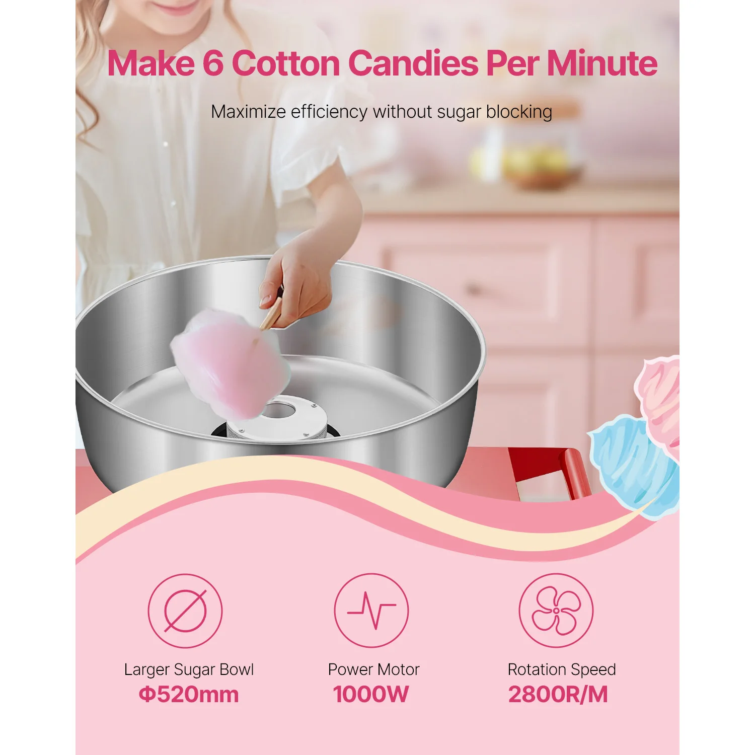 Mesin Pembuat Gula Kapas Komer - Candy Floss Machine Commercial ulasan dan harga